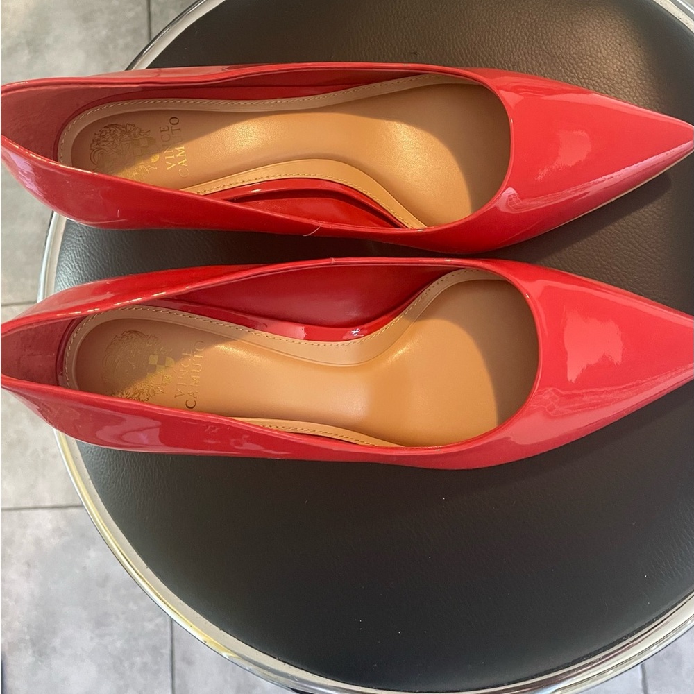 Vince Camuto Red Patent Leather Heels